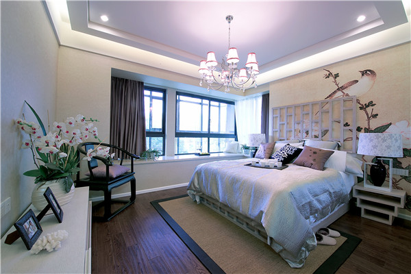 別墅中式臥室裝潢