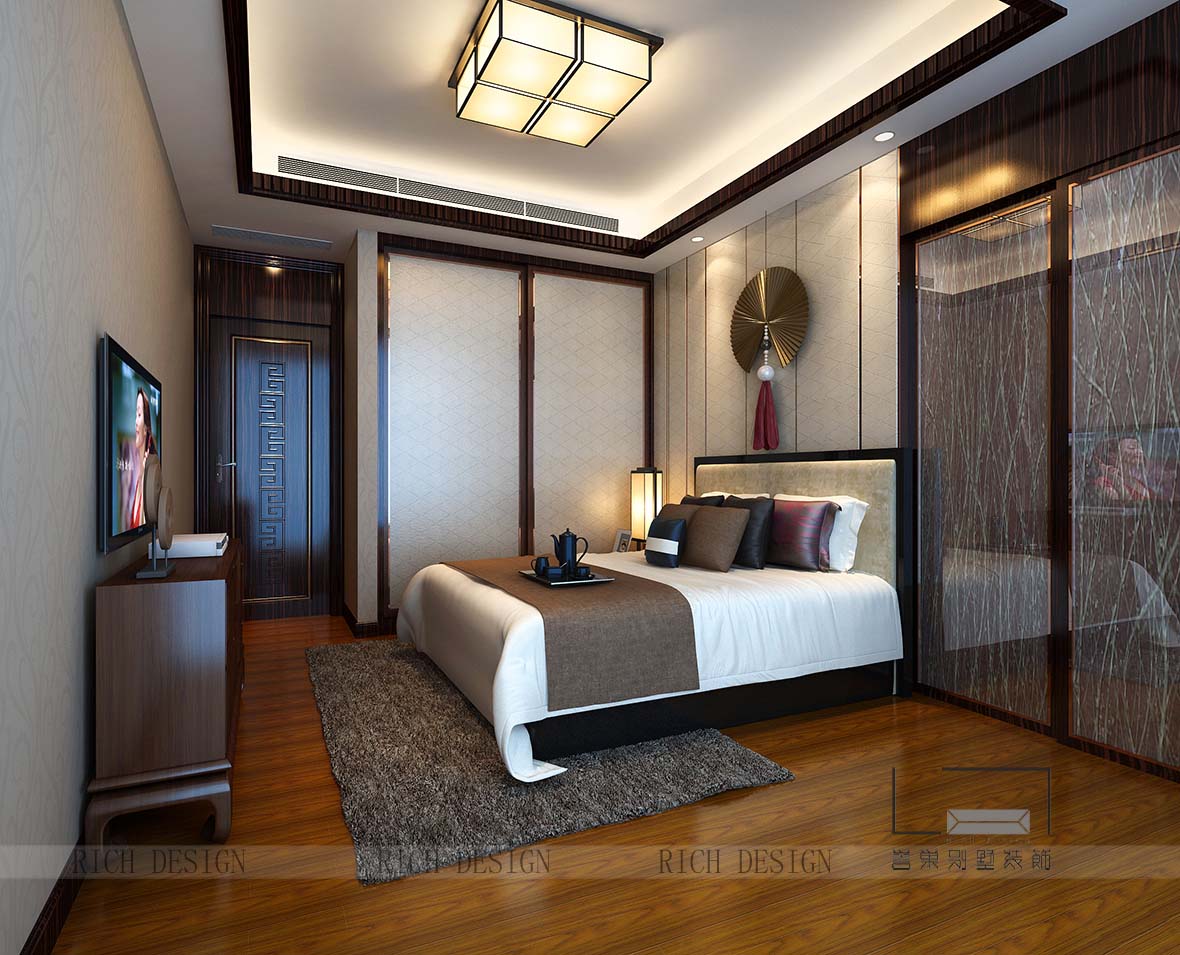 深圳中式臥室裝潢效果圖