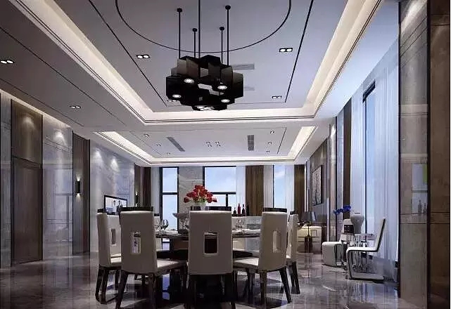 別墅現(xiàn)代餐廳裝潢效果圖