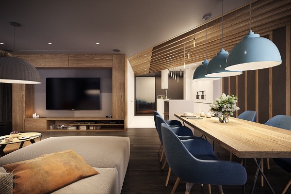 現(xiàn)代別墅餐廳裝飾實(shí)景圖