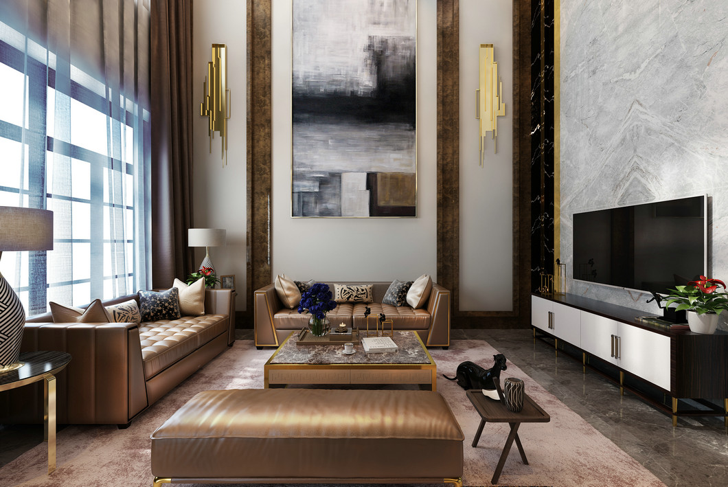 現(xiàn)代別墅客廳裝飾效果圖