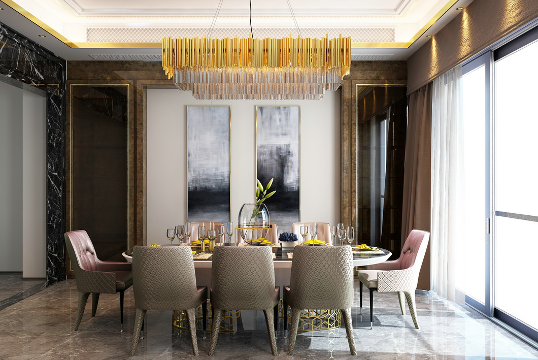 現(xiàn)代別墅餐廳裝飾效果圖