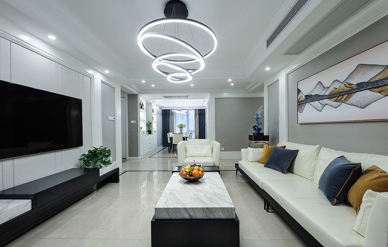 別墅現(xiàn)代客廳裝飾效果圖