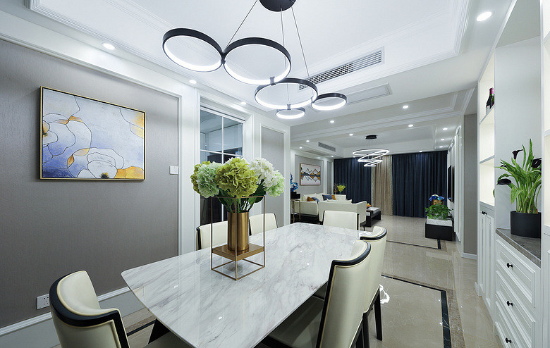 別墅現(xiàn)代餐廳裝飾效果圖