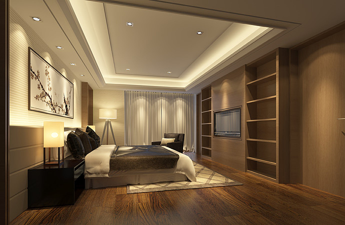 別墅現(xiàn)代臥室裝潢效果圖