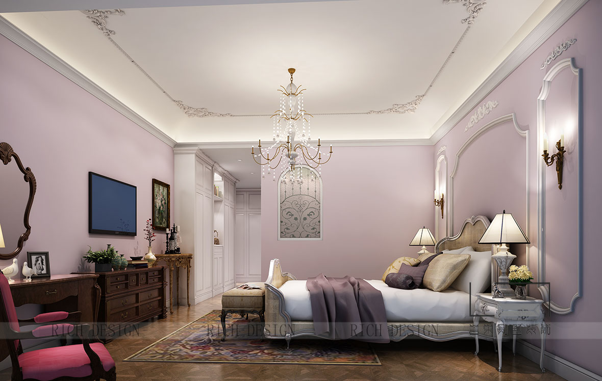 別墅裝飾混搭臥室效果圖