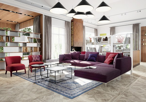 別墅客廳裝飾實(shí)景圖