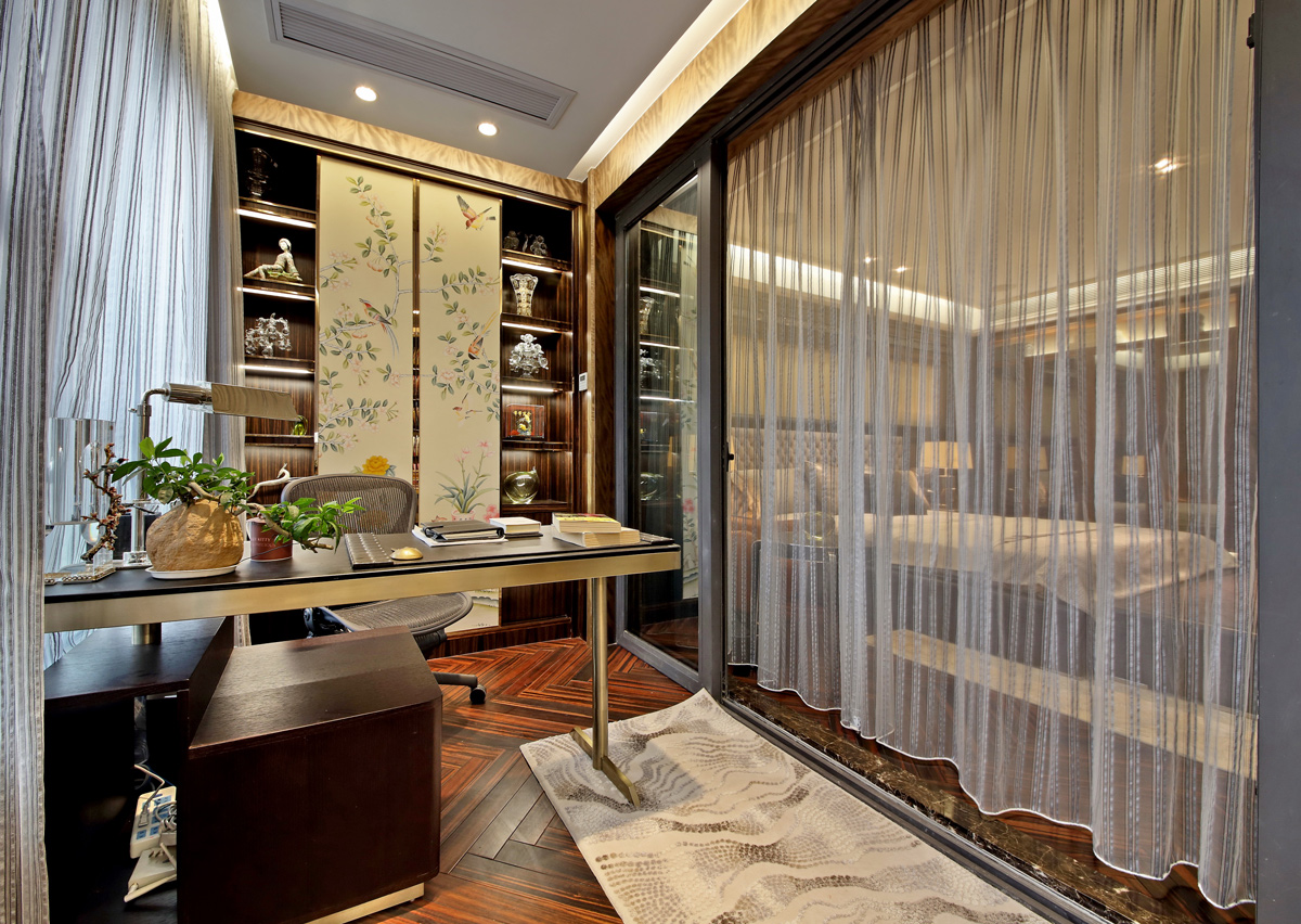 現(xiàn)代別墅辦公裝飾實(shí)景圖