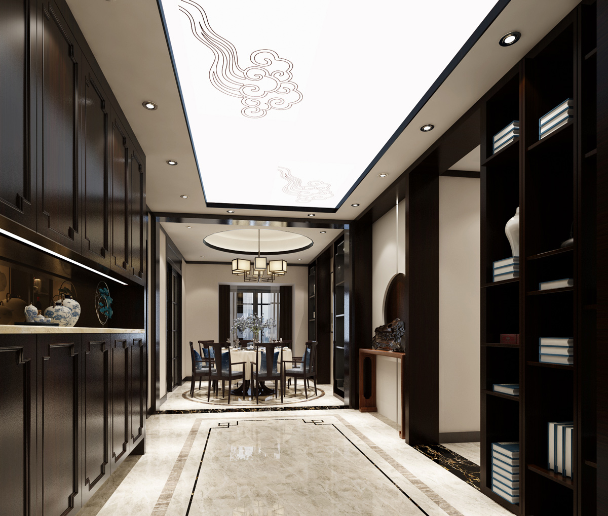 現(xiàn)代中式餐飲裝飾效果圖