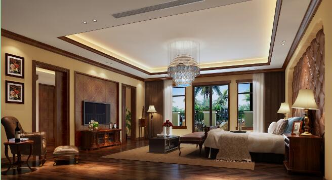 現(xiàn)代主臥裝飾效果圖