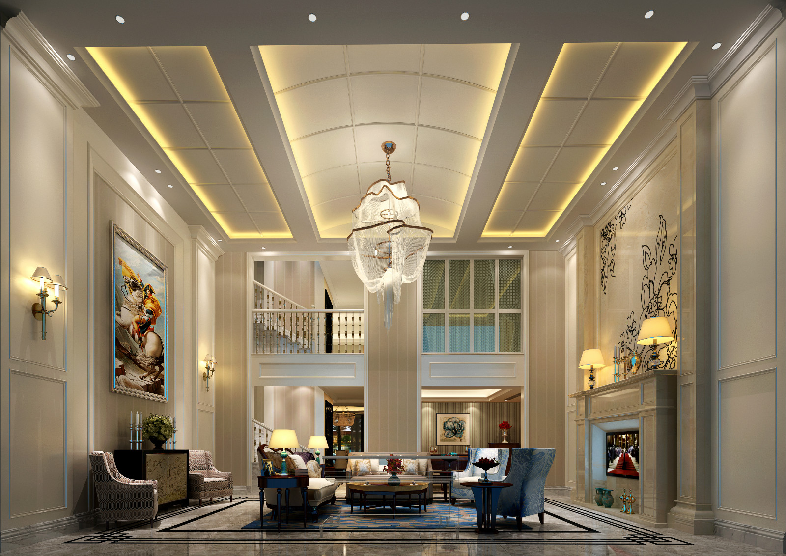 現(xiàn)代別墅客廳裝飾效果圖