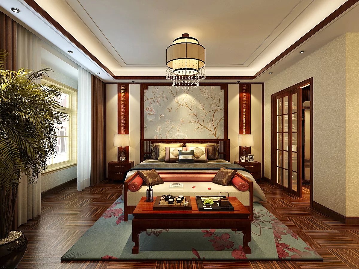 中式臥室裝飾效果圖