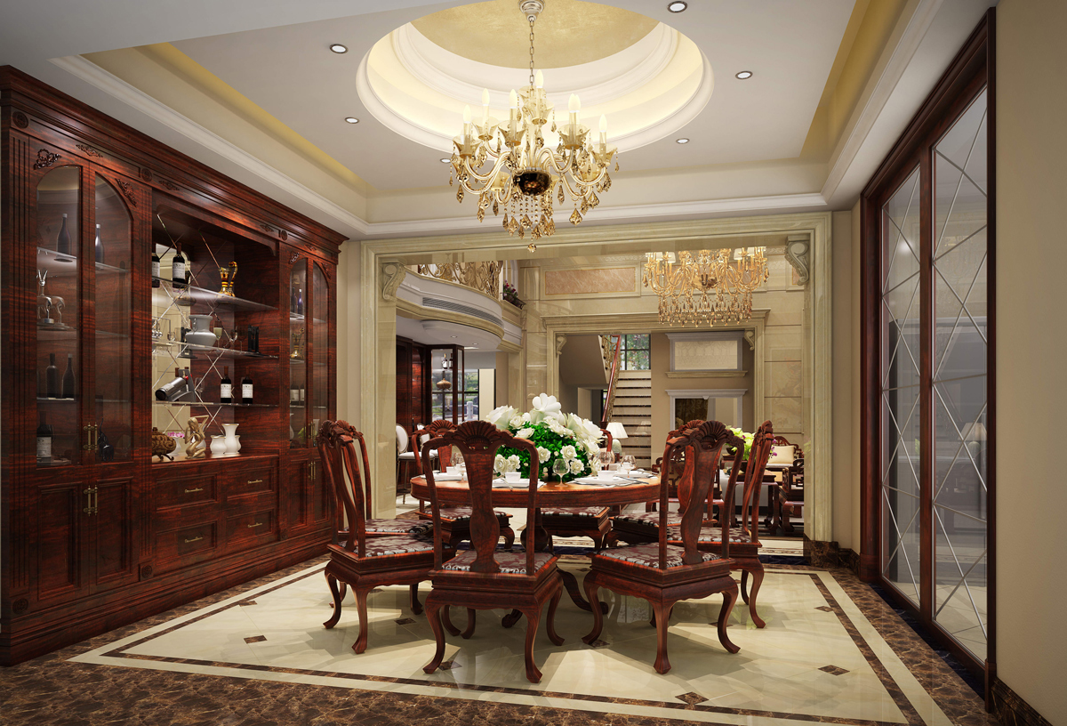 歐式餐廳裝潢效果圖