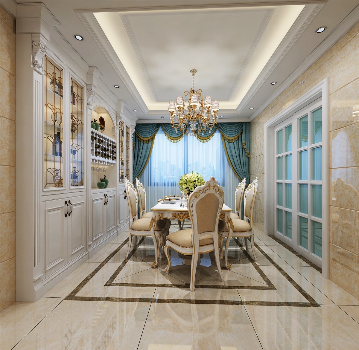 歐式餐廳裝飾效果圖