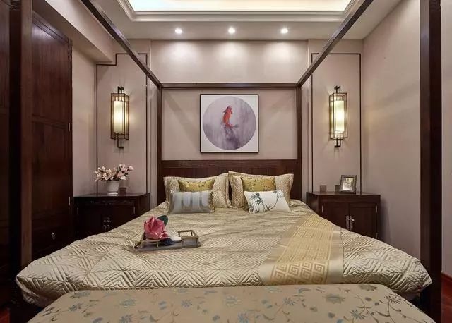 中式主臥裝潢效果圖