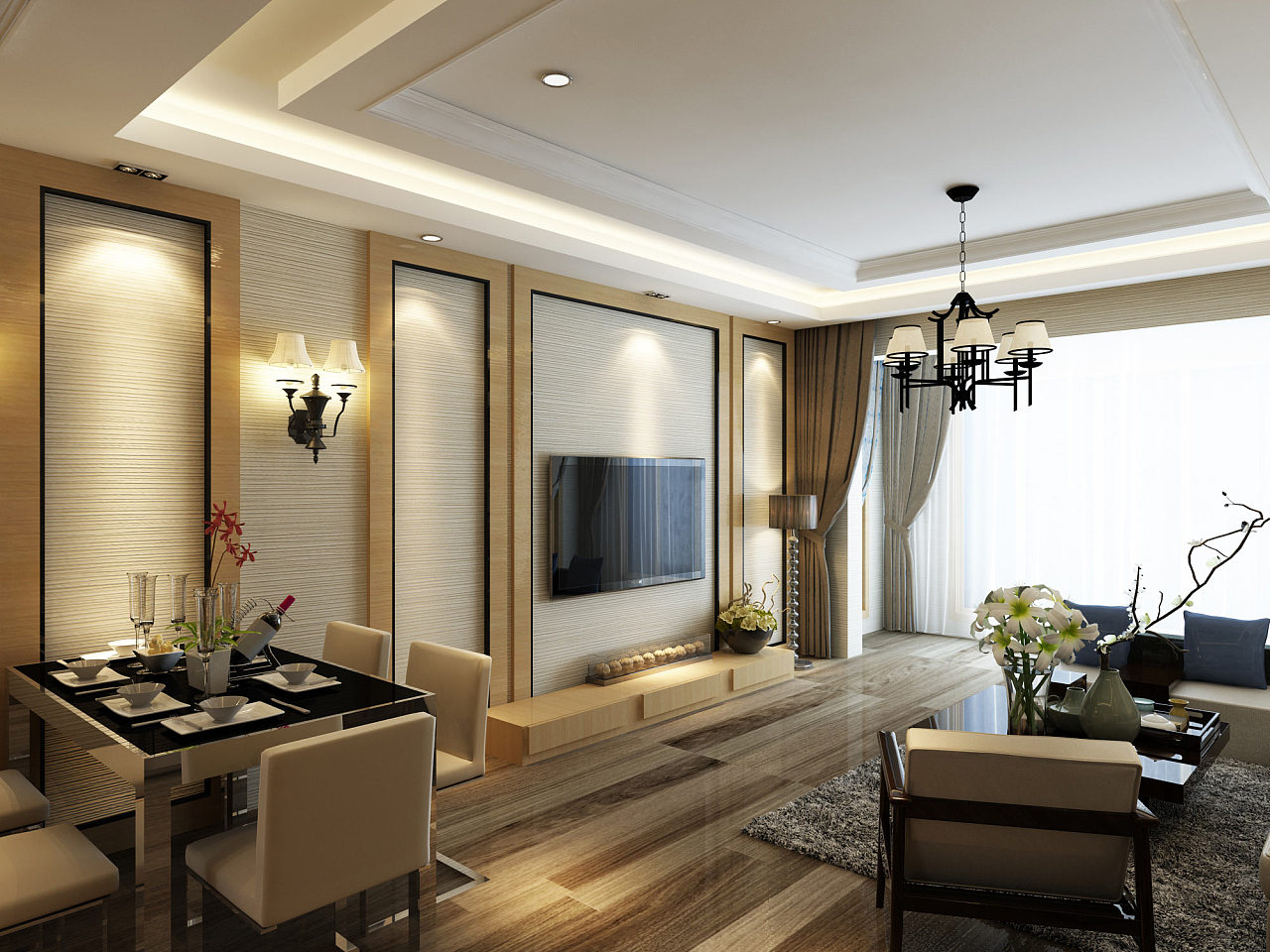 現(xiàn)代客廳裝飾效果圖