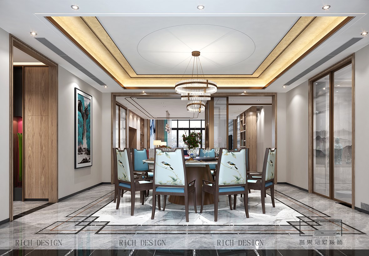 中式餐廳裝飾效果圖