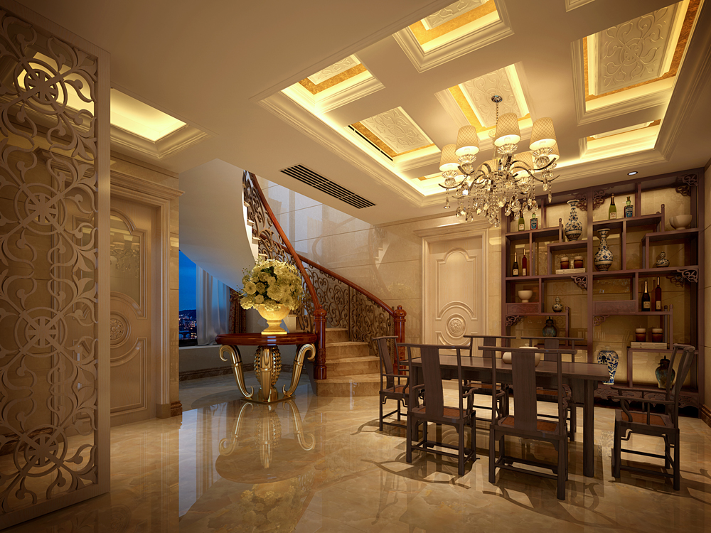 合正中央歐式別墅裝飾效果圖