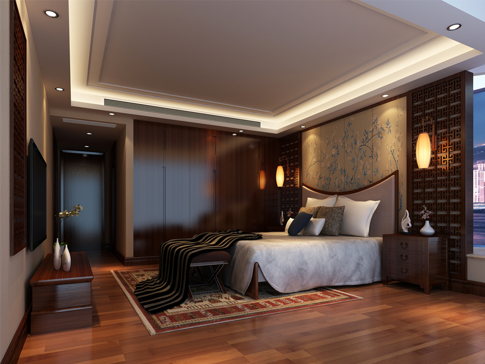 中式臥室裝修效果圖