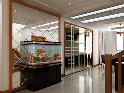魚缸裝飾效果圖