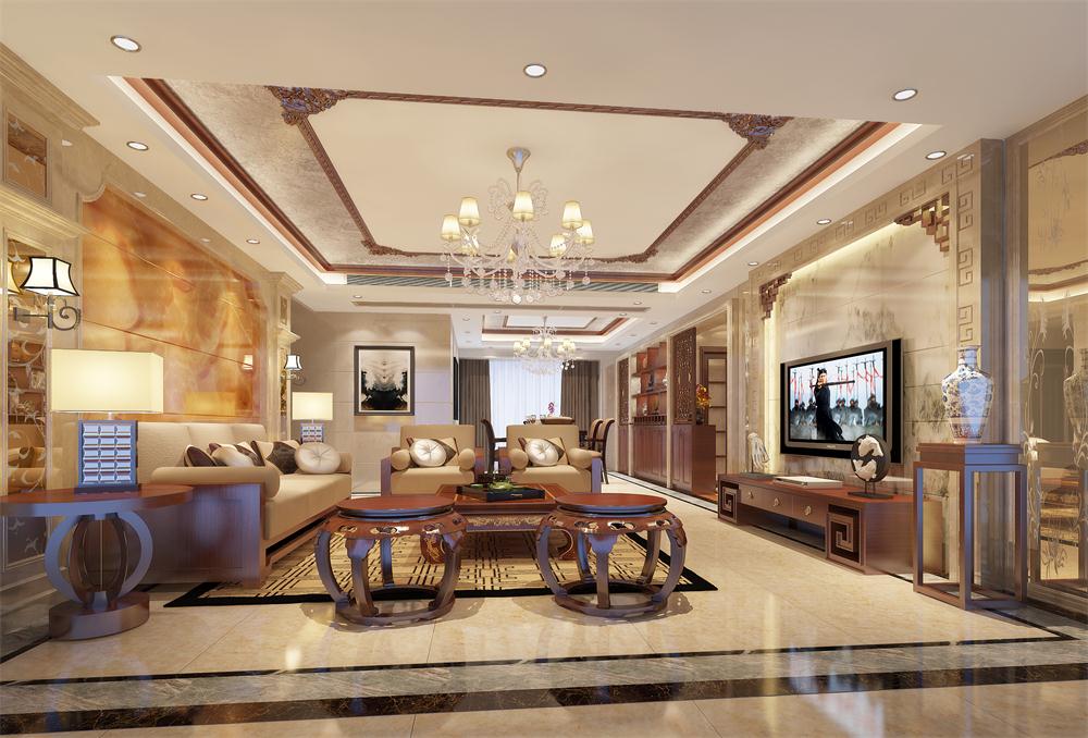 中式客廳裝潢效果圖