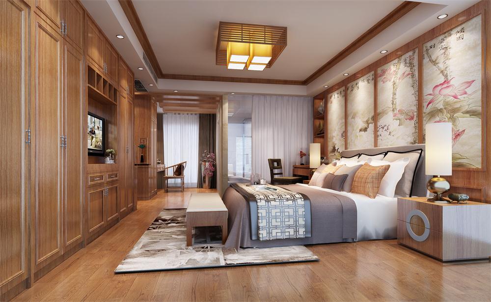 中式臥室裝潢效果圖