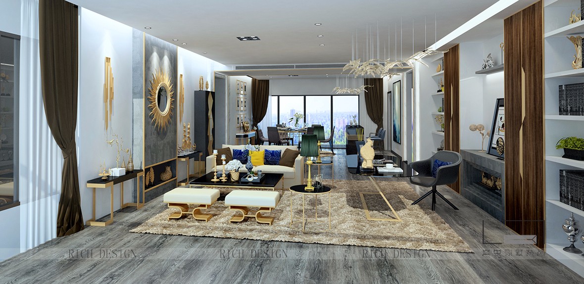 別墅客廳裝潢效果圖