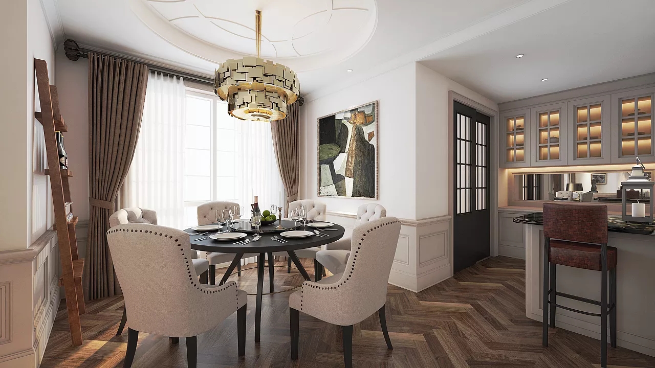 現(xiàn)代美式餐廳裝修效果圖