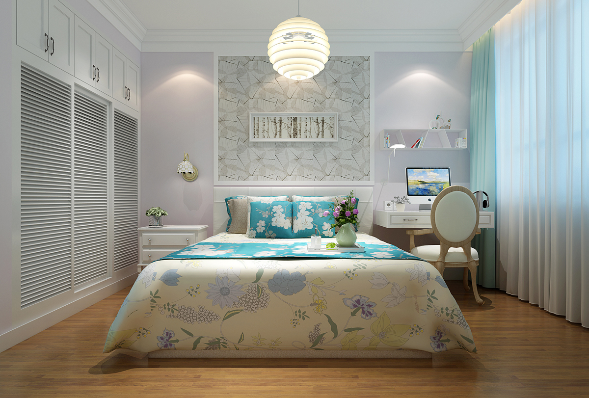現(xiàn)代美式臥室裝修效果圖