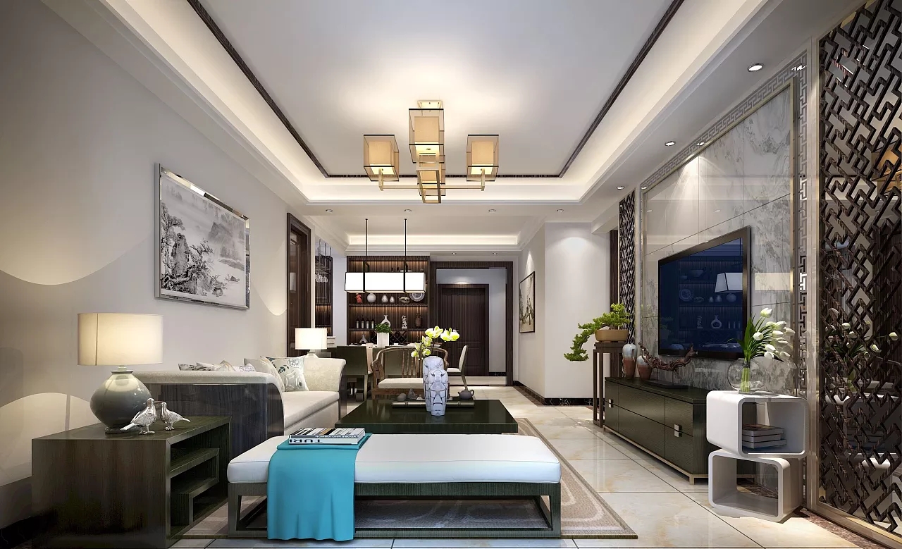 中式客廳裝飾效果圖