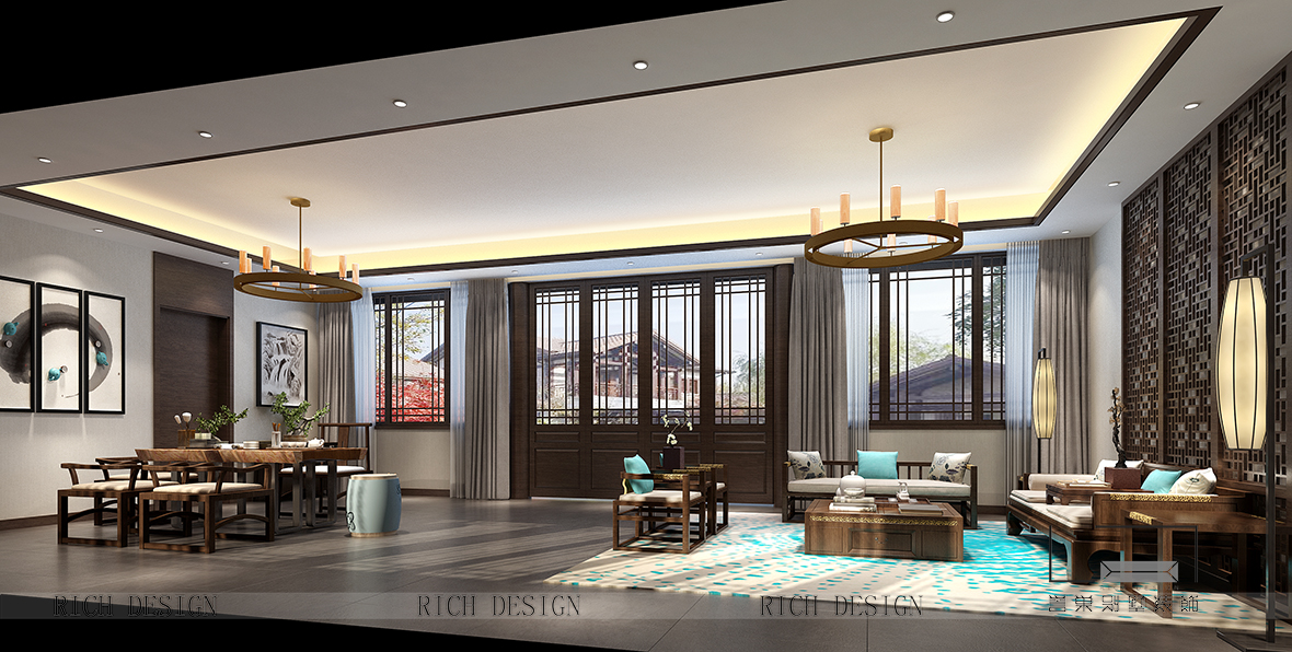 中式客廳裝飾效果圖