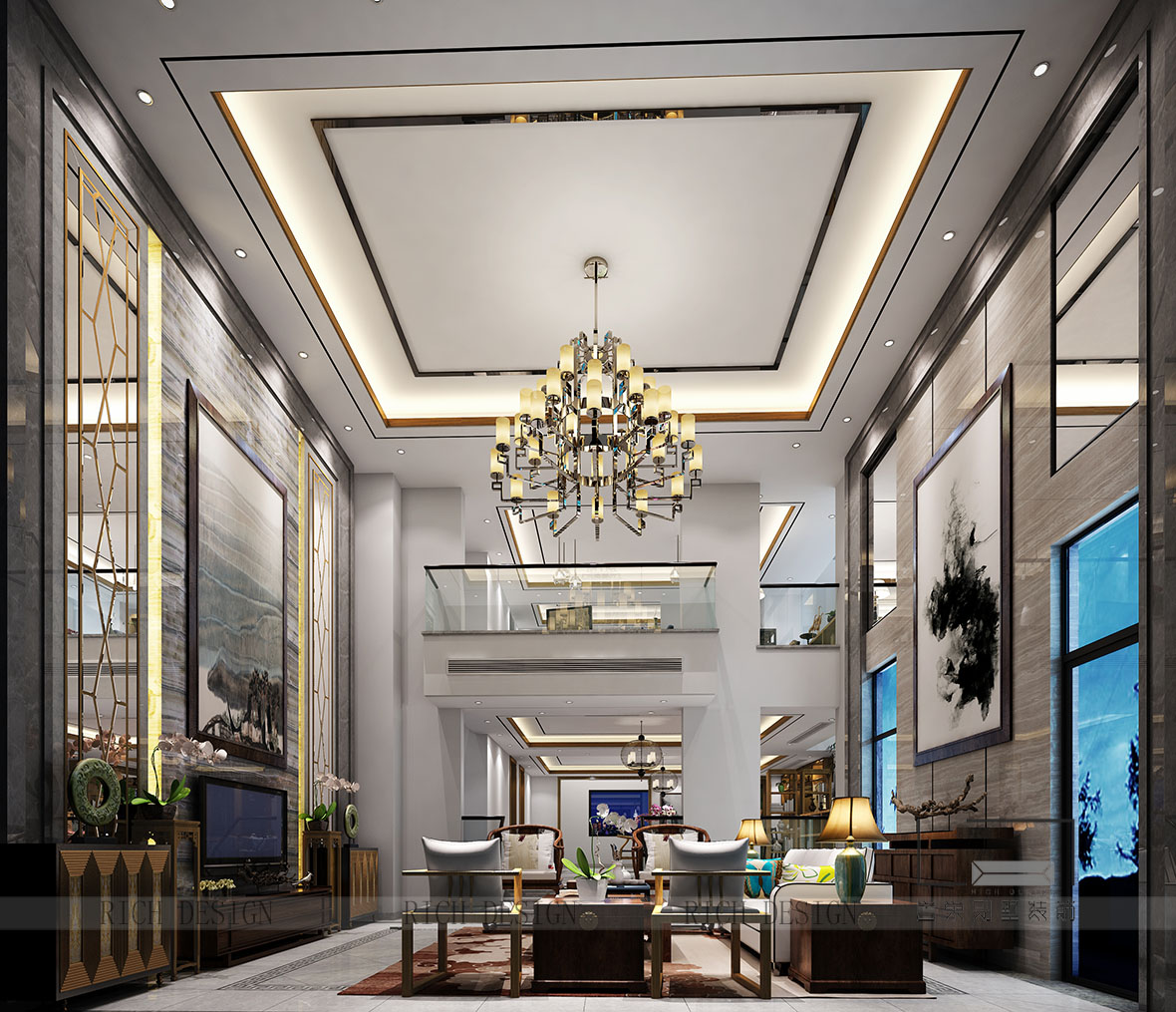 中式別墅裝飾設(shè)計(jì)效果圖