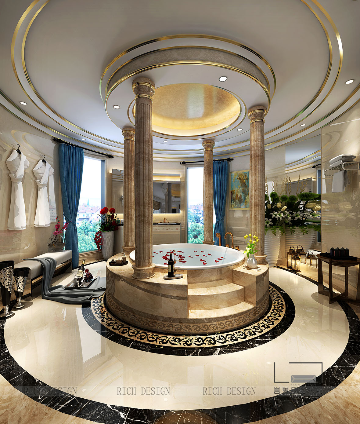 歐式衛(wèi)浴裝飾效果圖