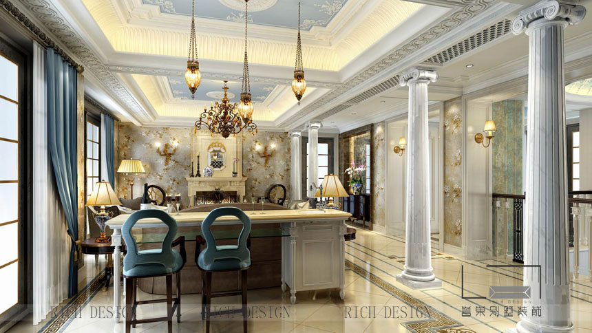 歐式別墅裝修設(shè)計(jì)餐廳欣賞圖