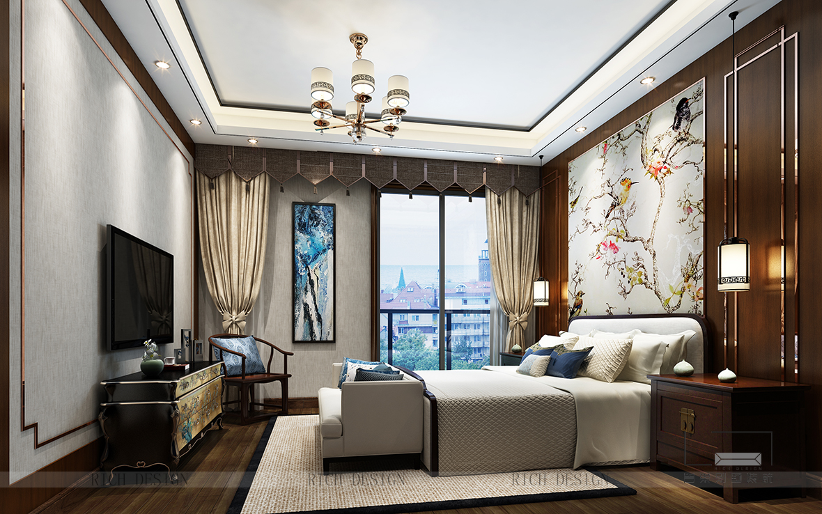 中式臥室裝飾設(shè)計(jì)效果圖