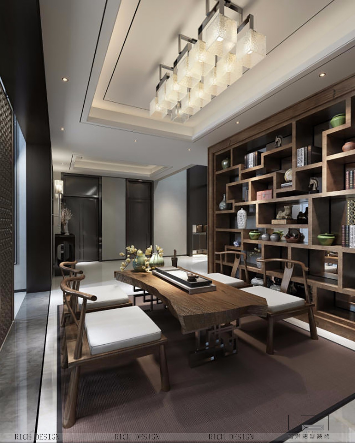 別墅裝修設(shè)計休閑廳效果圖