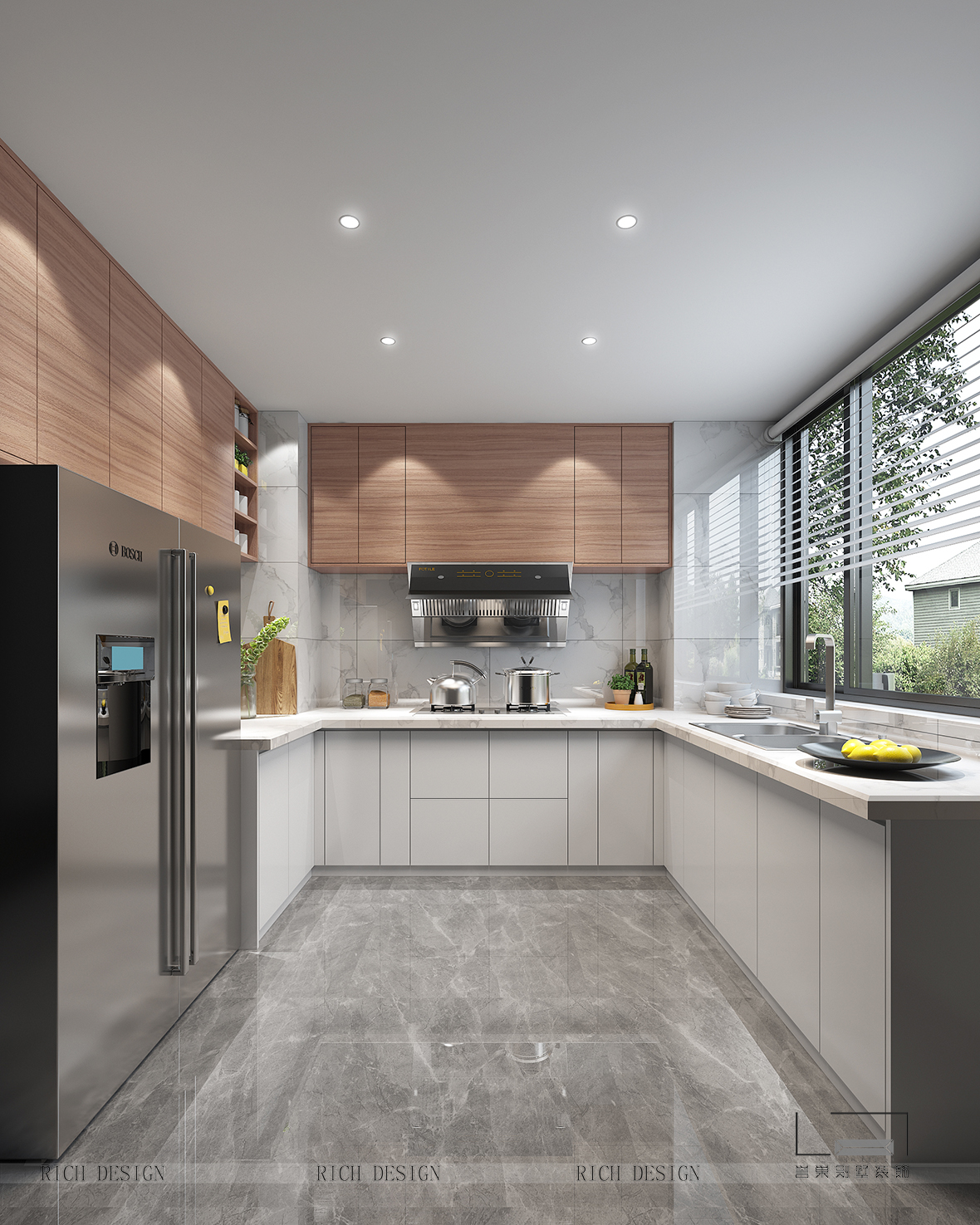 別墅廚房裝修設(shè)計(jì)效果圖