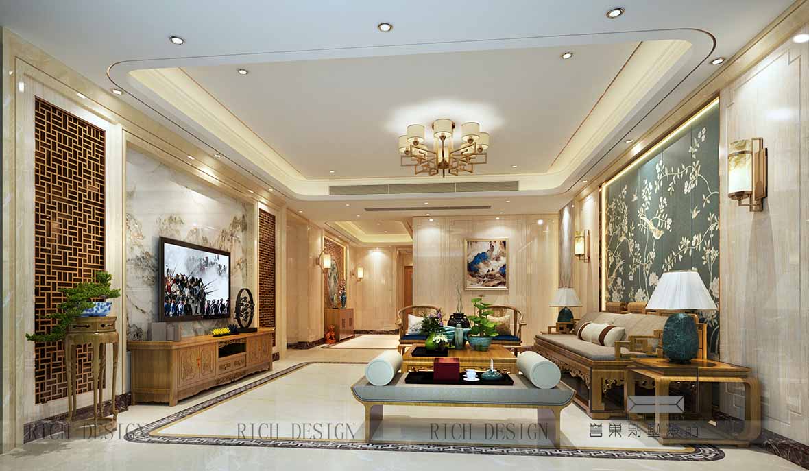 中式臥客廳裝修設(shè)計