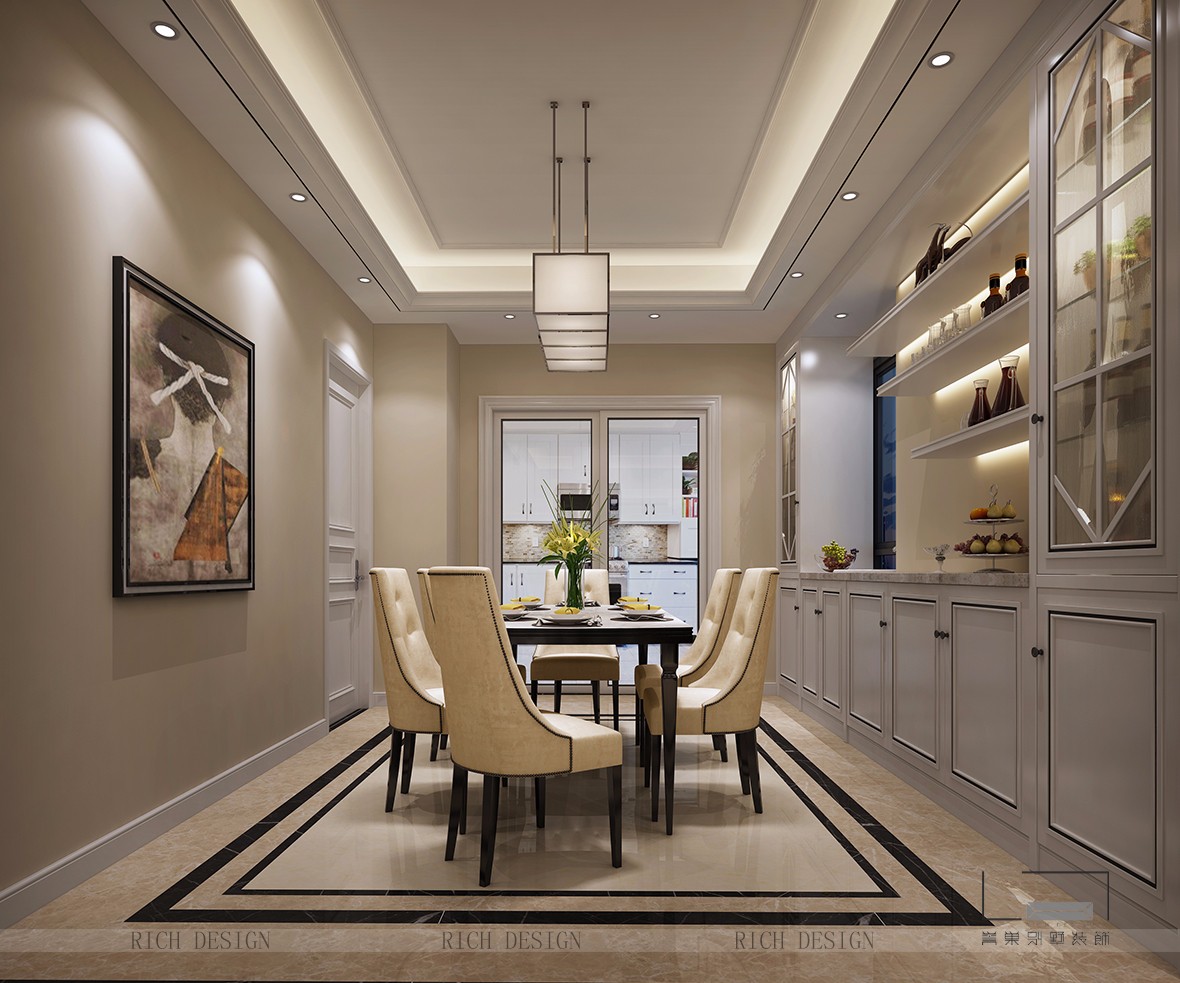 現(xiàn)代別墅裝飾餐廳效果圖