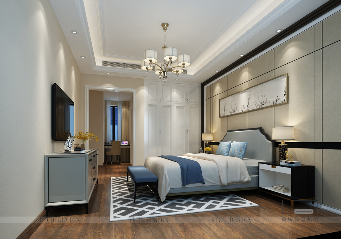 現(xiàn)代別墅裝飾臥室效果圖