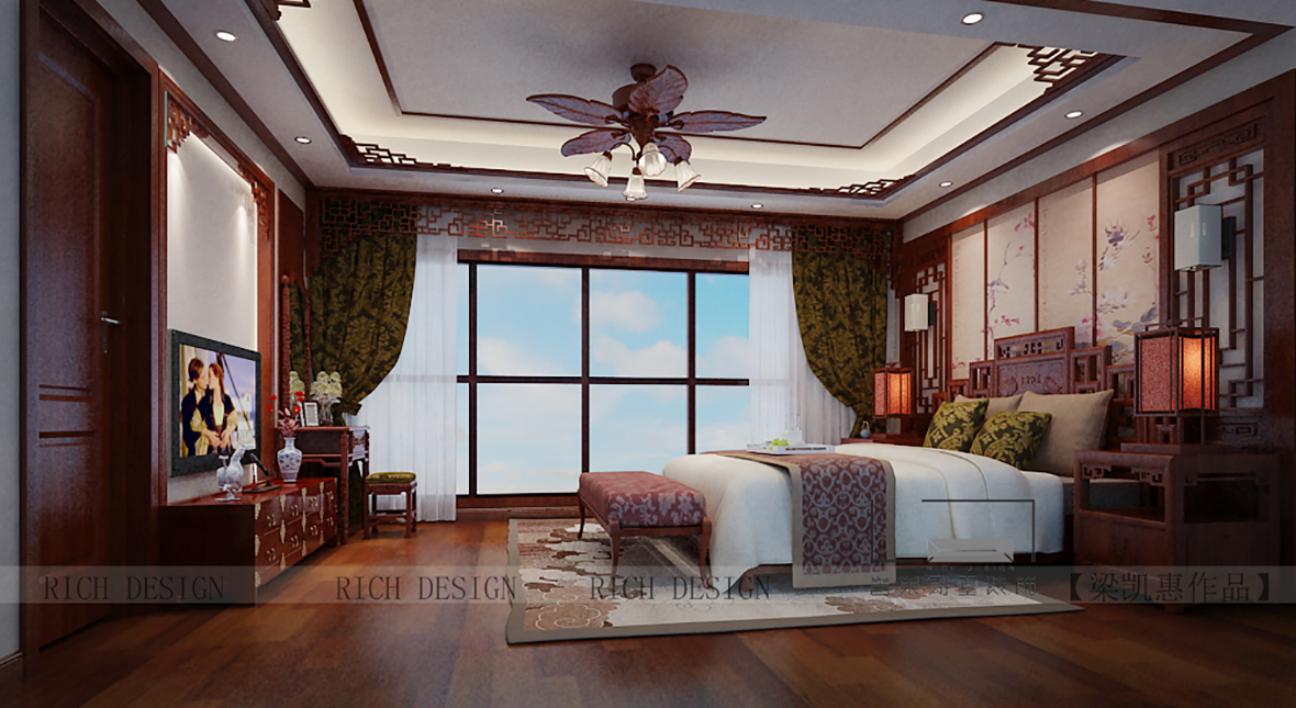 別墅二樓主臥裝修效果圖