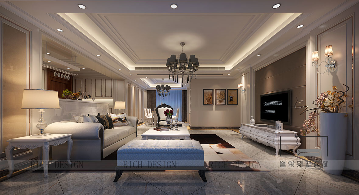 深圳中洲華府·歐式別墅裝修效果圖