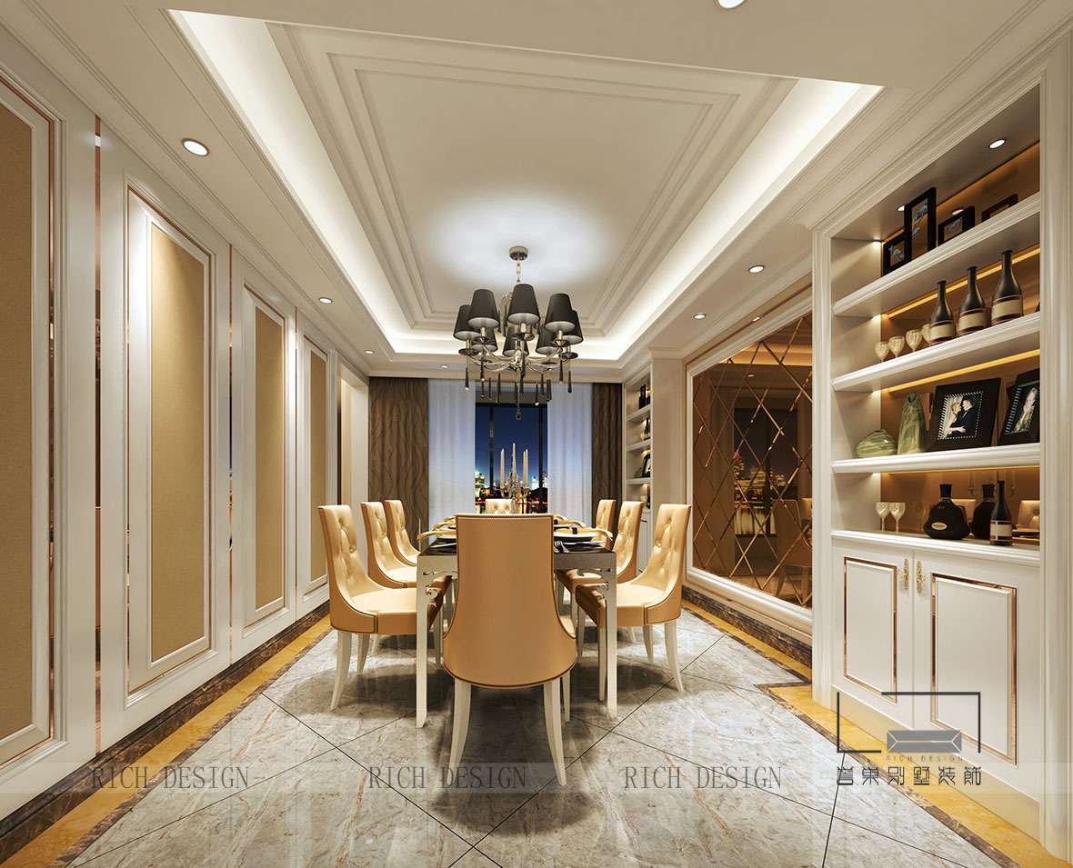 深圳中洲華府·歐式別墅裝修效果圖