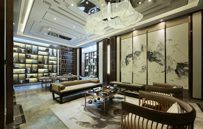 中式別墅裝飾，敘述著空間的韻律