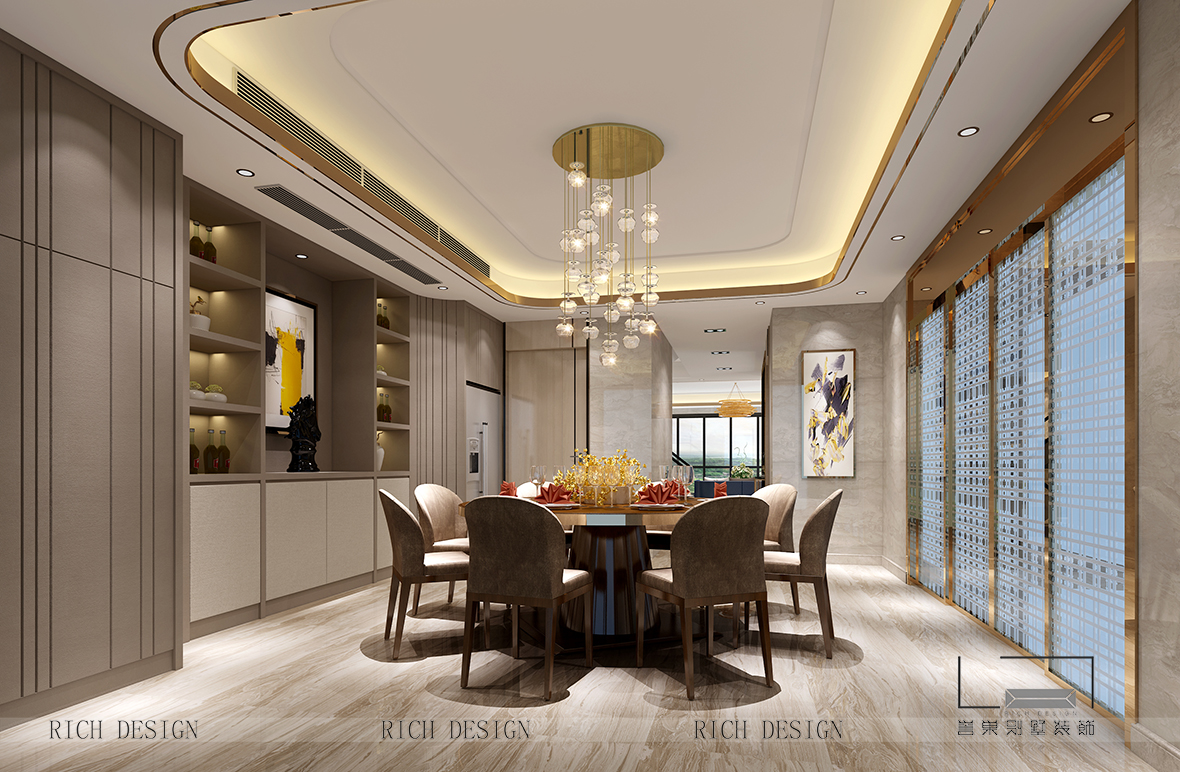 現(xiàn)代別墅餐廳裝飾效果圖