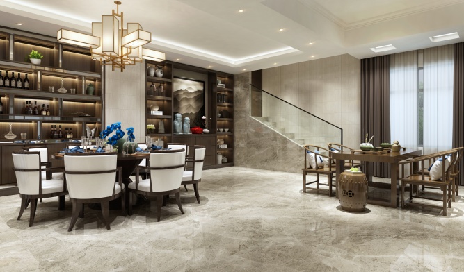 中式裝飾風(fēng)格，文藝禪意的別墅空間