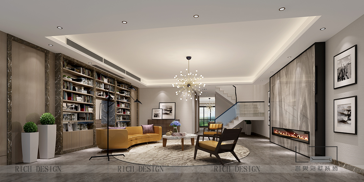 別墅一樓客廳裝修效果圖