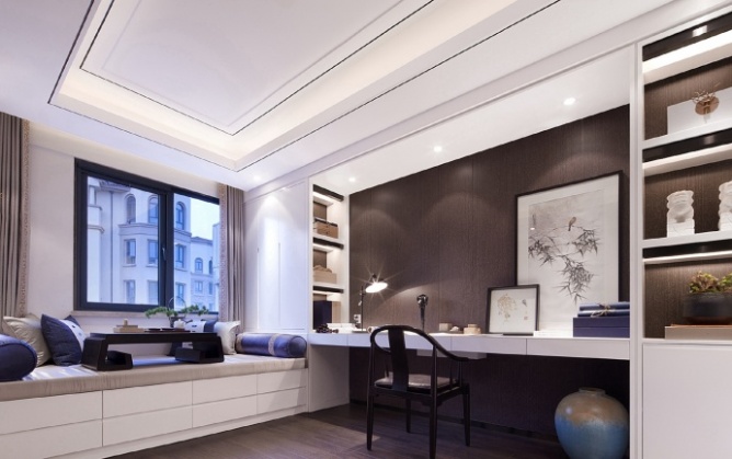 新中式書房裝飾欣賞圖