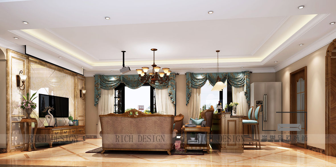 美式客廳裝修效果圖