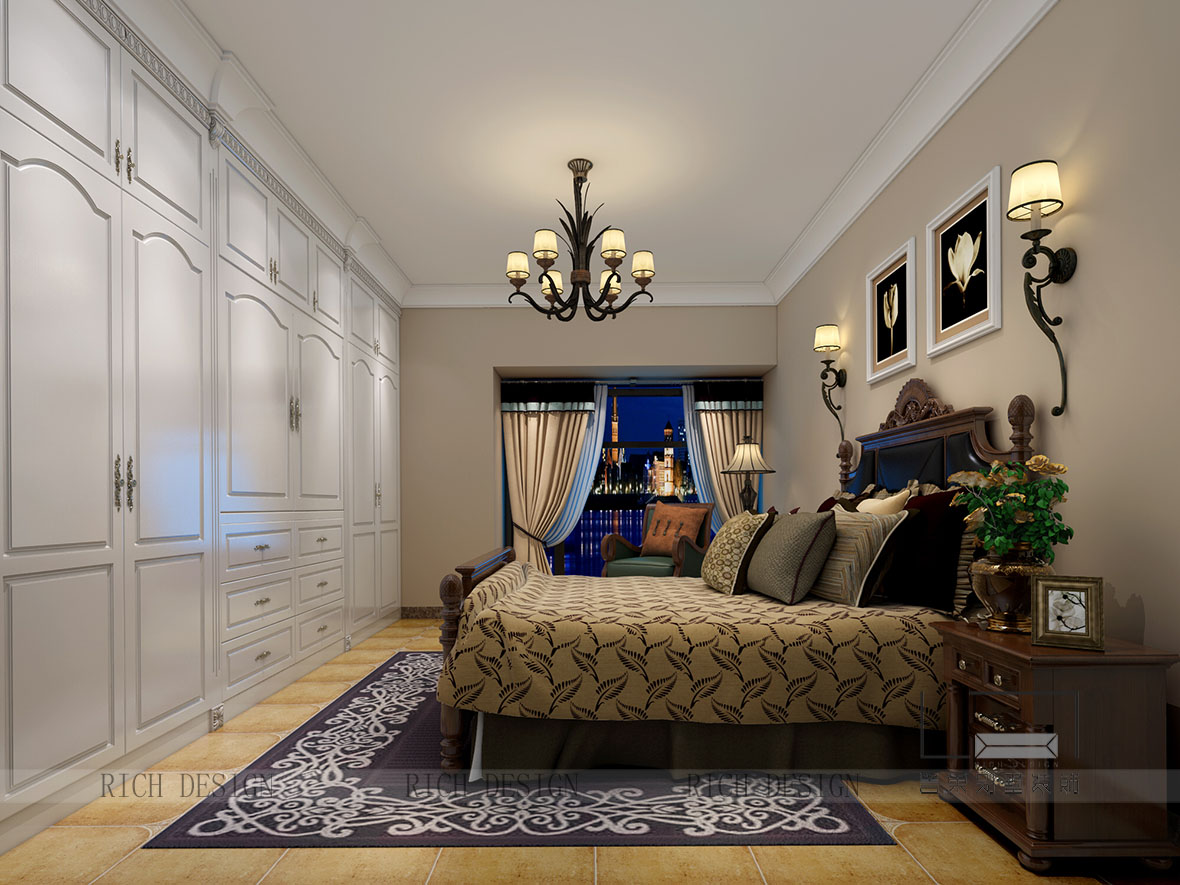 美式主臥裝修效果圖